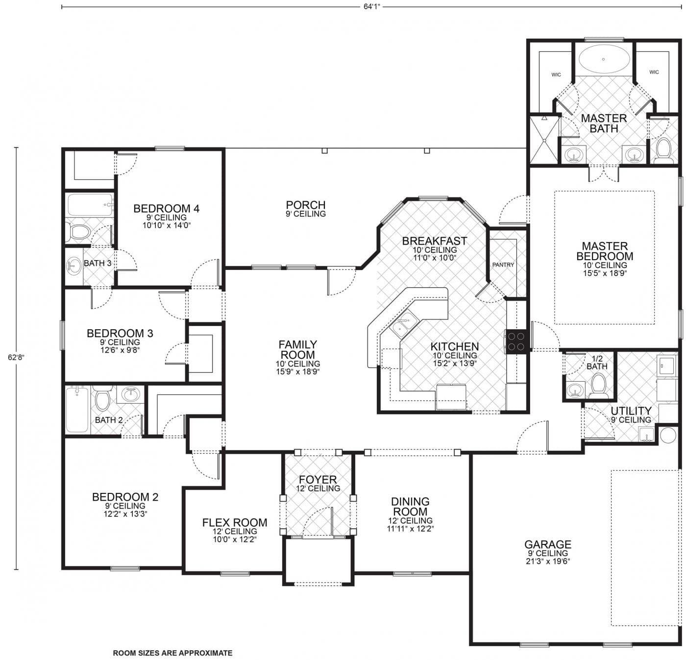 Lafayette - Custom Home Floor Plan