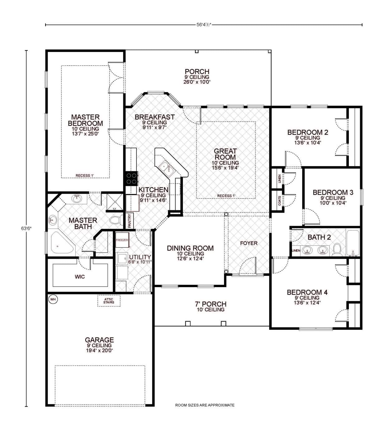 Navasota B - Custom Home Floor Plan