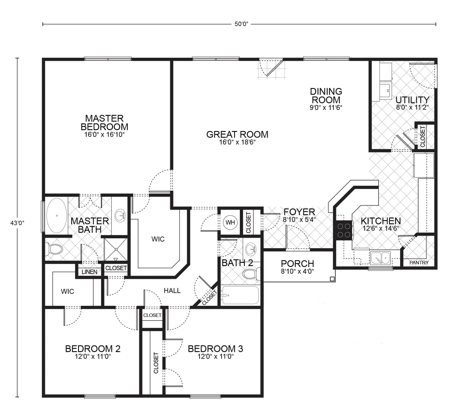 Arkansan - Custom Home Floor Plan