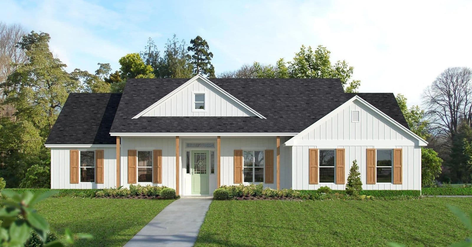 Lafayette B custom home elevation - 4 Bed / 3.5 Bath / 2,401 Sq Ft