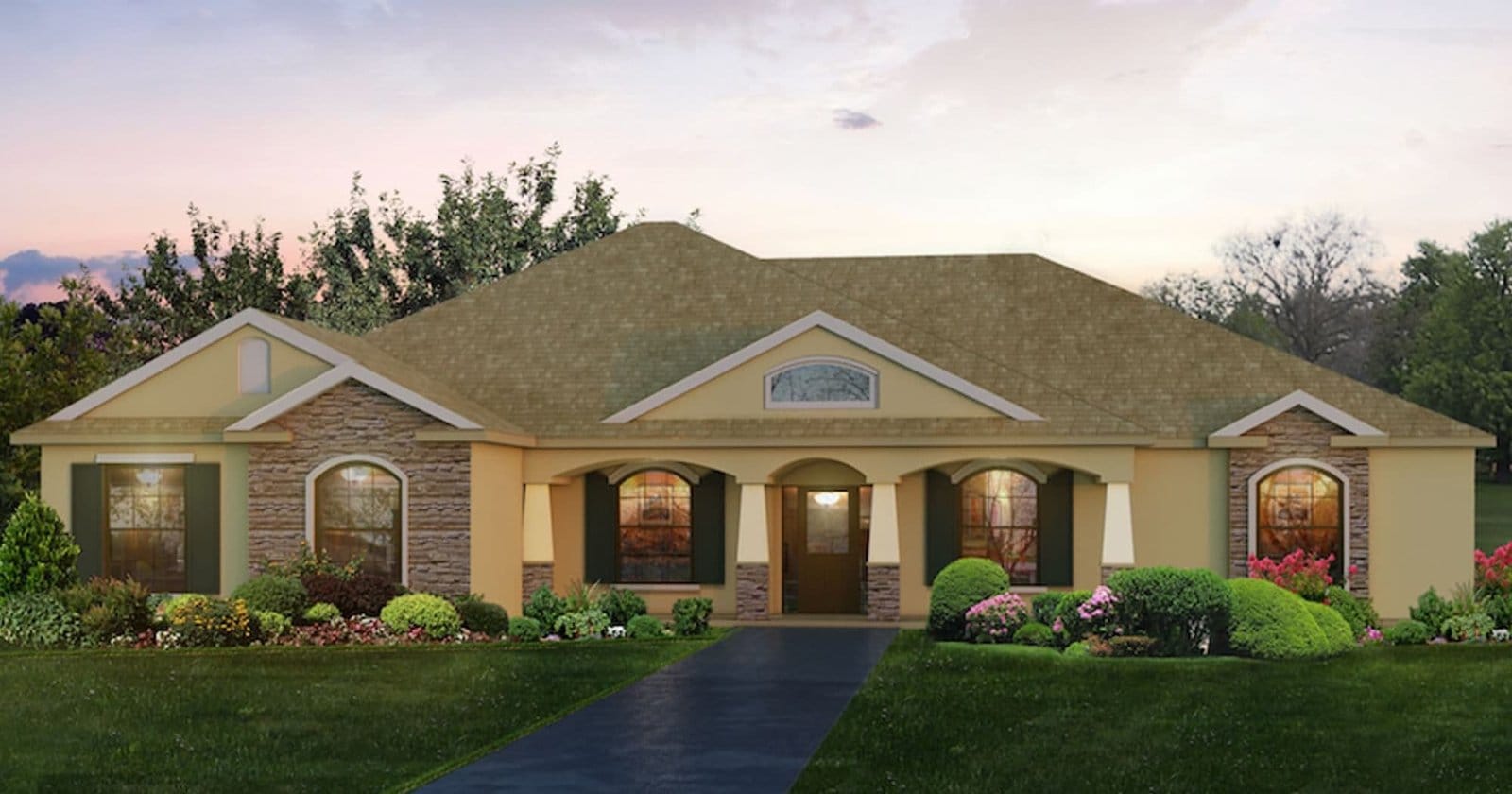 Lockhart A custom home elevation - 4 Bed / 2 Bath / 2,427 Sq Ft