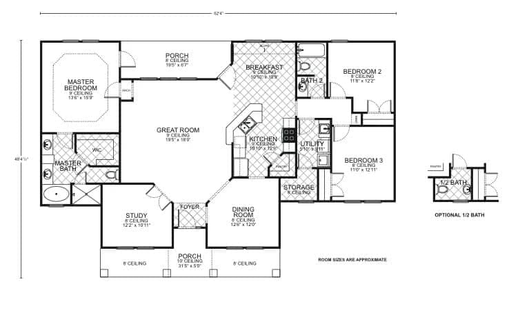 Frio custom home floor plan - 3 Bed / 2 Bath / 1,880 Sq Ft
