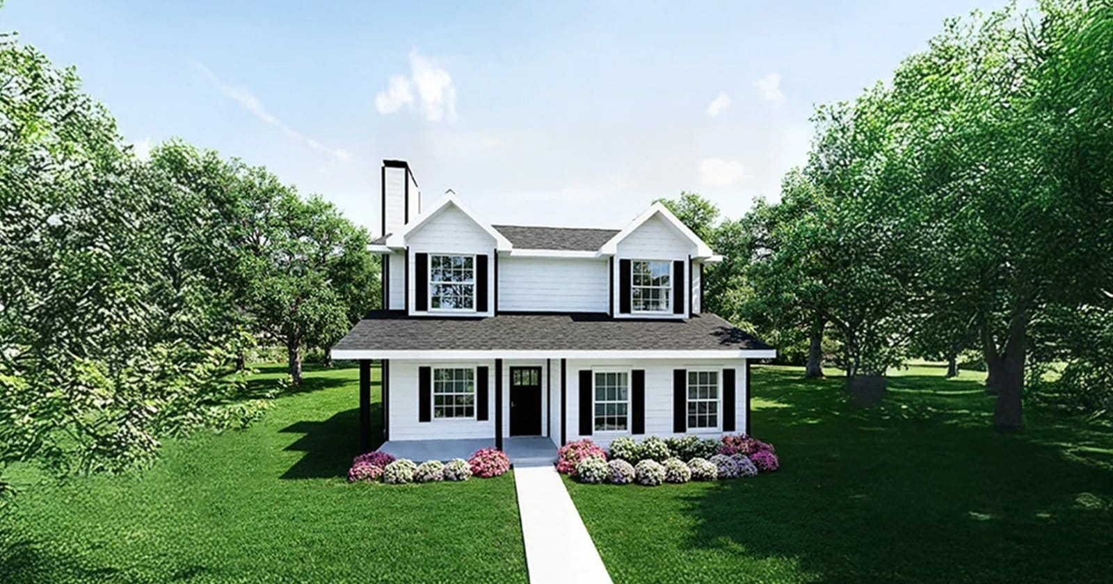 Kingsville custom home elevation - 3 Bed / 2.5 Bath / 1,850 Sq Ft