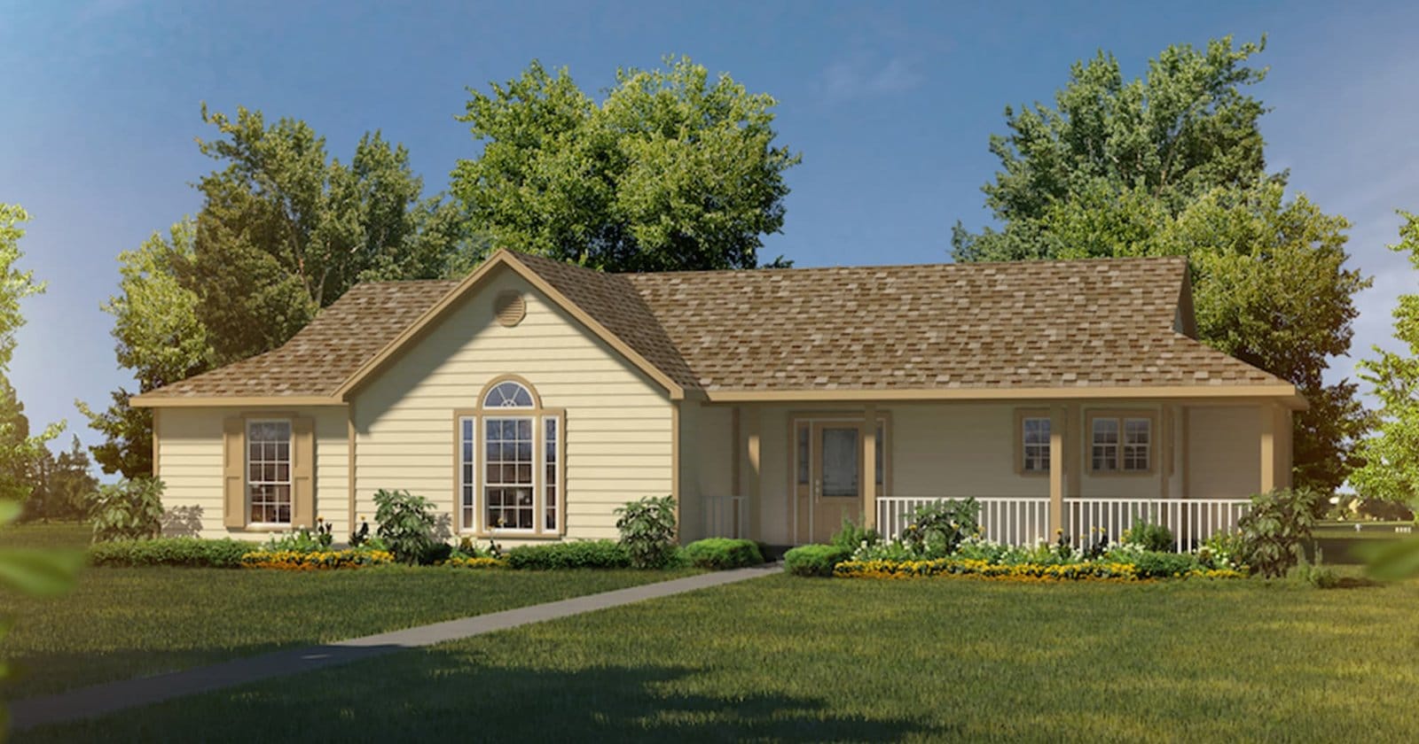 San Antonio custom home elevation - 3 Bed / 2 Bath / 1,563 Sq Ft